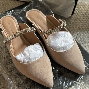 Banana Republic embellished strap mule shoes